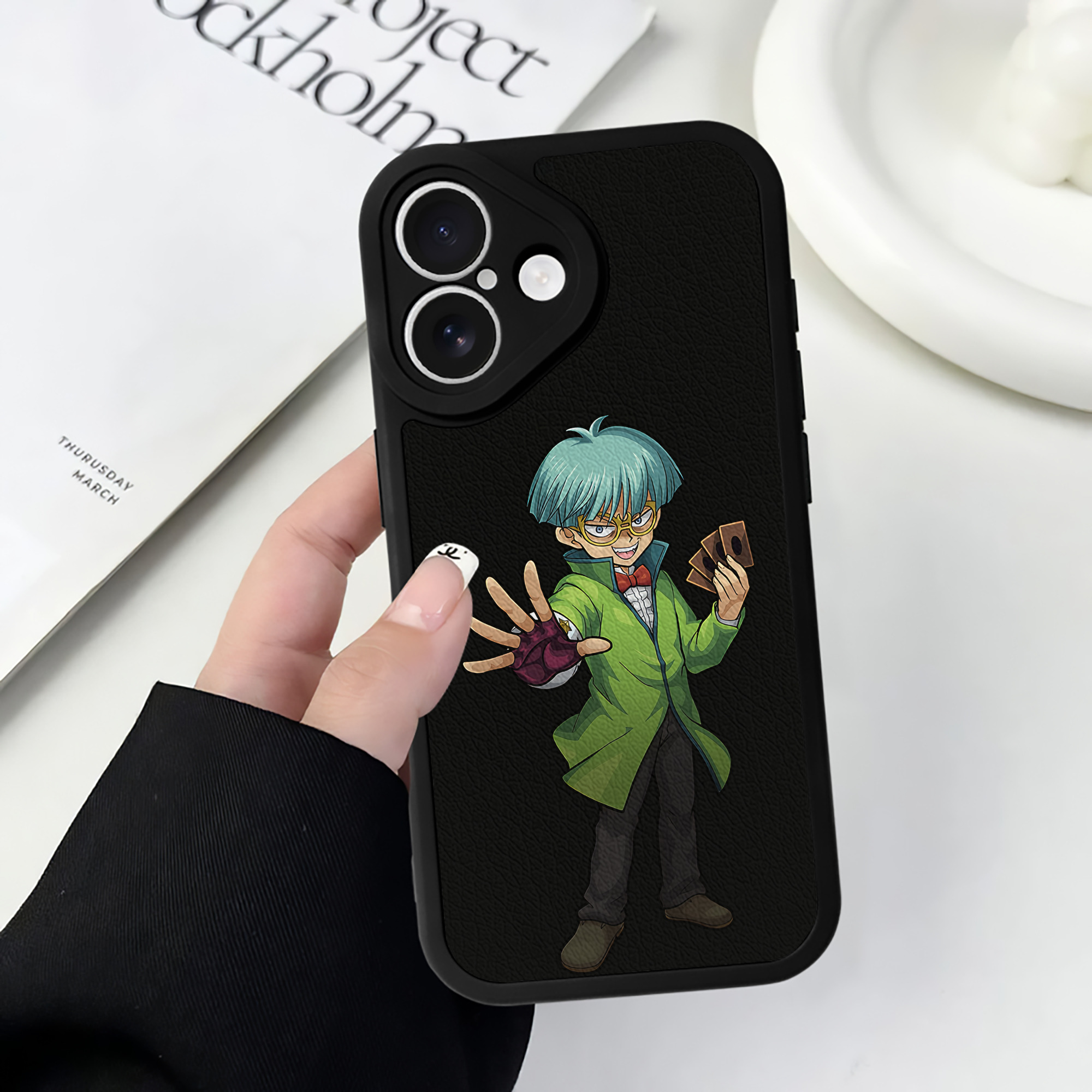 遊☆戯☆王 Yu-Gi-Oh! 【iPhone 16シリーズ対応】シリコンスマホケース（レザー調） 材質：シリコン